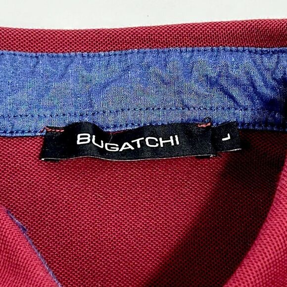 Bugatchi Maroon Button Down Shirt - Picture 6 of 8